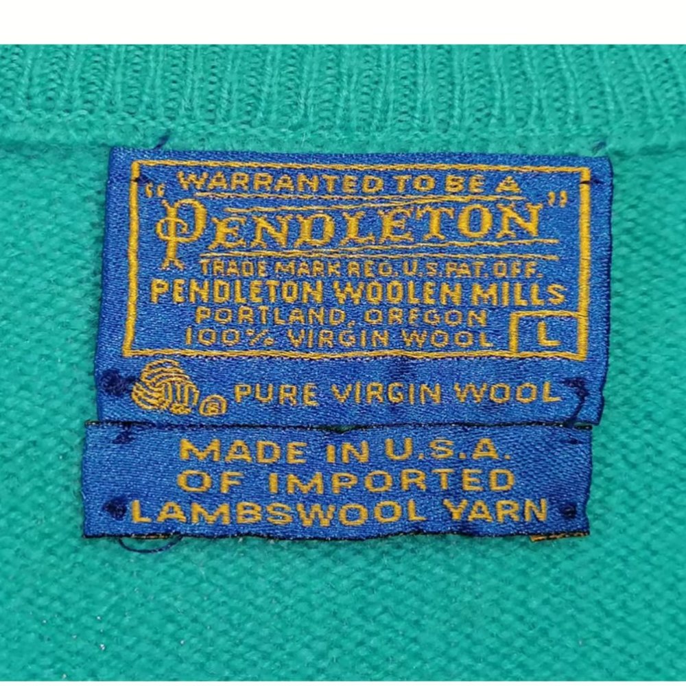 Pendleton Wool Pull Size L Good Condition Turquoi… - image 3